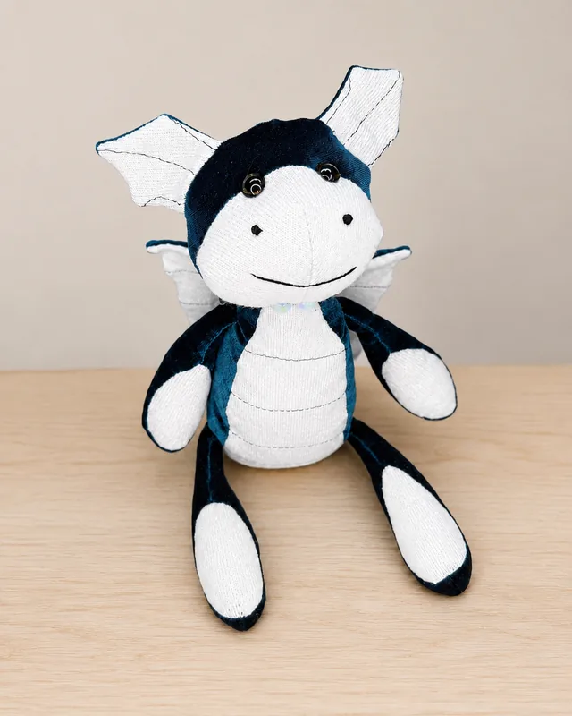 A finished handmade keepsake created from treasured clothing