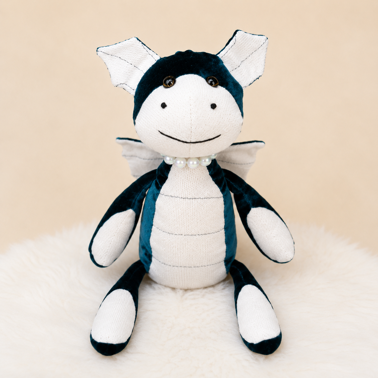 Mini Memory Dragon handmade from treasured clothing